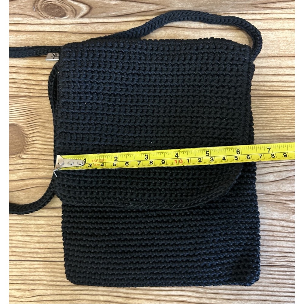 The Sak Y2K Black Crochet Medium Crossbody Bag Purse Women's - Picture 4 of 5